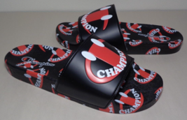 Champion Size 14 M IPO SMILE Black Scarlet Slide Sandals New Men&#39;s Shoes - £77.90 GBP