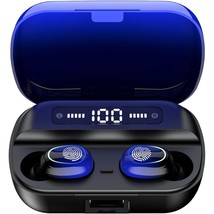 Bluetooth Headphones True Wireless Earbuds Touch Control With Led Charging Case, - £32.28 GBP
