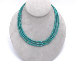 Kingman Genuine Natural Turquoise 3 Strand Necklace 4mm w/14k Gold Clasp... - $712.80