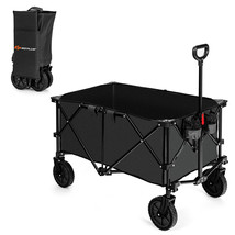 Collapsible Folding Wagon Cart Outdoor Utility Garden Trolley Buggy Shop... - $201.65