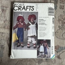 1980s Mccalls Pattern 4097 Adult Large Raggedy Ann Andy Costume Uncut Halloween - £6.34 GBP