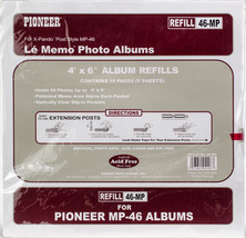 Pioneer 6-Up Refill Pages 6/Pkg-For Mp46 Photo Album - £8.63 GBP