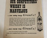 1960 Grant’s Whisky Vintage Print Ad Advertisement pa14 - £8.68 GBP