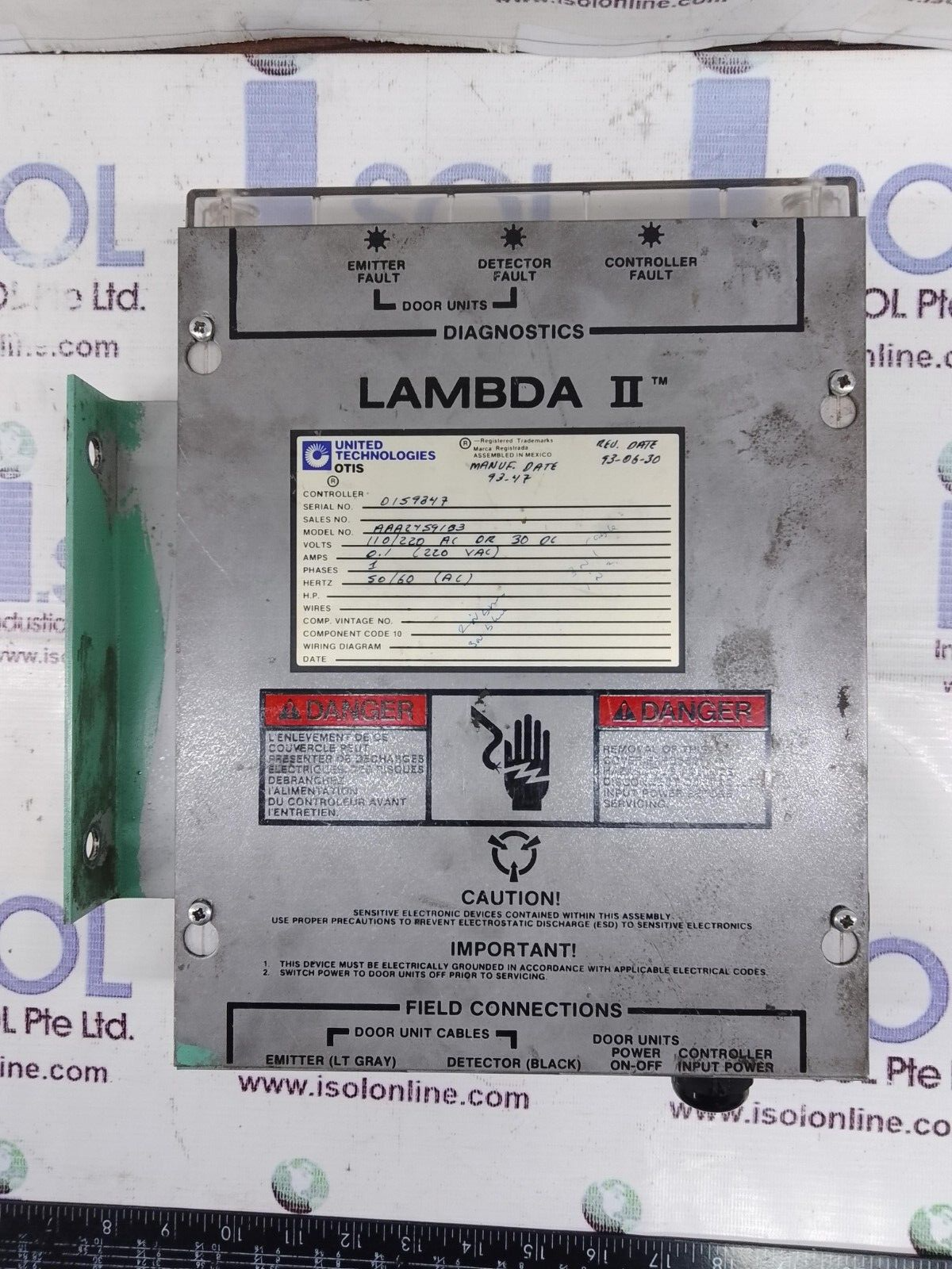 United Technologies AAA2YS91B3 OTIS Door Controller LAMBDA II - $1,034.00