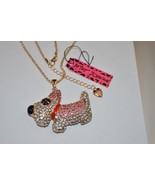 Betsey Johnson Rhinestone DOG&#39;&#39; 28&#39;&#39;chain,  2.5&#39;&#39;Dog  NWT  very nice USA... - $12.82