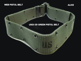 NEW USGI WEB PISTOL BELT LBE LCE ALICE OD GREEN LC-2 MEDIUM 19&quot; - 40&quot; WA... - $315.72 MXN