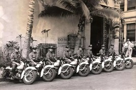 Motorcycle Cops Riding Harley Davidson Motorcycles Hawaii 1938 4X6 Postcard - £6.82 GBP