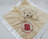 Baby Fanatics NC State Wolfpack tan teddy bear baby security blanket lov... - $18.70