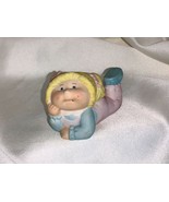 1984 Cabbage Patch Porcelain Blonde Pintails Laying Down Figurine - £9.59 GBP