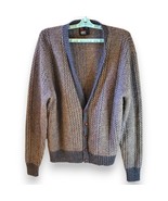 VTG 80s Robert Bruce Cardigan Sweater Mens XL USA Made Mixed Knit Grandp... - $54.99