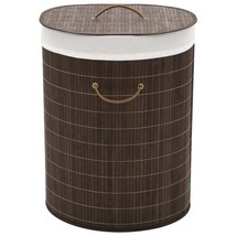  Bamboo Laundry Bin Oval Dark Brown - $2,106.85 MXN