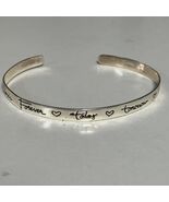 Sterling Silver 925LA Themed Cuff Bracelet “Friends Forever Today Tomorr... - €25,47 EUR