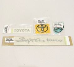 New Genuine Toyota Supra JZA80 MK4 Turbo Front + Rear Black Emblem KIT of 4 - $2,524.21 MXN