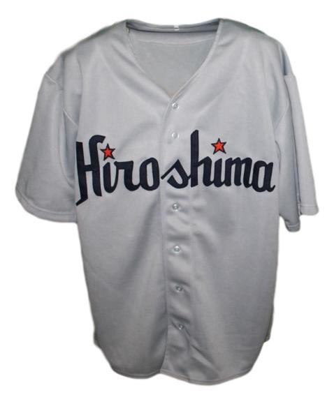 Custom name   hiroshima carp retro baseball jersey grey   1
