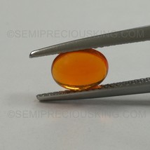 Natural Mexican Fire Opal Oval Cabochon 8X6mm Tangerine Orange Color VVS Clarity - £148.28 GBP