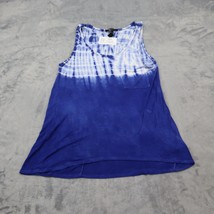 Forever 21 Shirt Womens S Blue Chest Pocket Sleeveless Scoop Neck Tank Top - £18.12 GBP