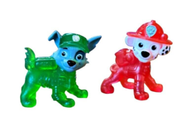 Paw Patrol Movie  Rocky and Marshall Mini Figures Lot of 2 Cake Toppers 1.5 Inch - £3.03 GBP