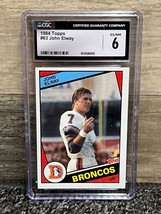 1984 Topps Football #63 John Elway Denver Broncos RC Rookie HOF CGC 6 EX-NM - £35.69 GBP