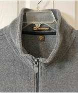 Harriton Men&#39;s Vest Full Zip Front Pockets Fleece Gray Collared Size XL ... - $27.27 CAD