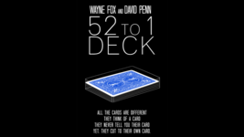 The 52 to 1 Deck Blue (Gimmicks and Online Instructions) by Wayne Fox - Trick - £24.99 GBP