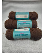3 Caron Premium Acrylic Yarn 2526 Walnut Brown 511 3 oz Skein 4 Ply Vint... - $237.43 MXN