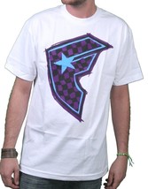 Famous Stars &amp; Straps White/Purple Check It Checker BOH Badge of Honor T-Shirt - £54.05 GBP