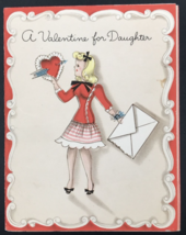 1942 Hall Brothers A Valentine For My Daughter Booklet Card Parents Rais... - £10.78 GBP