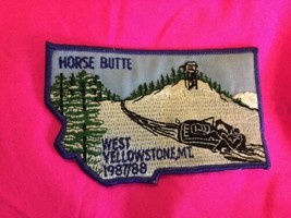 MONTANA, WEST YELLOWSTONE MT 1987/88 HORSE BUTTE SNOWMOBILE SOUVENIR PATCH - $23.64