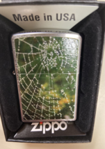 Retired Morning Dew Spider Web Zippo Lighter - $26.55