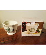 MADISON &amp; MAX AT HOME CHRISTMAS HOLLY COLLECTION PORCELAIN CACHEPOT CAND... - £5.37 GBP
