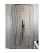 Eillen Fisher Womens Organic Cotton Cropped Pants Tan Khaki Size 34x25 - $34.95
