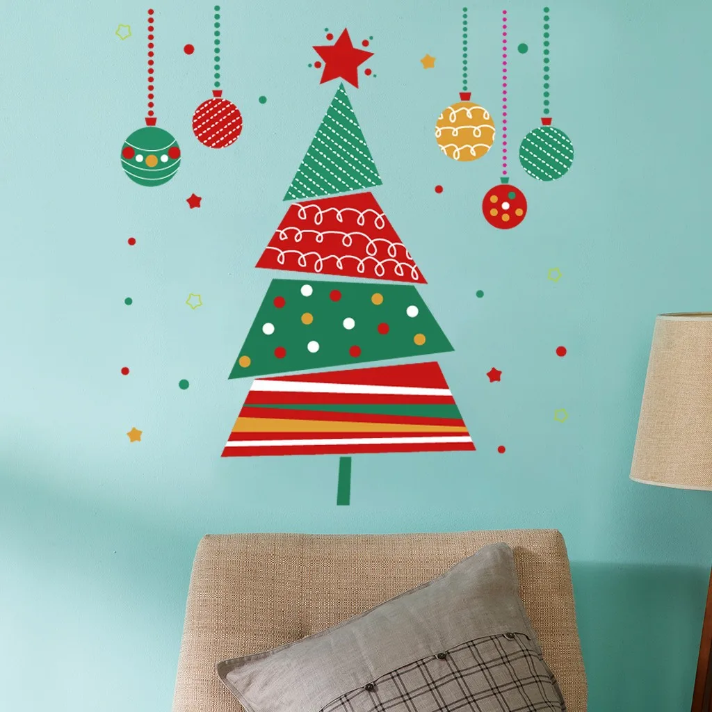 House Home Happy New Year Merry Christmas Tree Wall Stickers For Store House Hom - £19.45 GBP