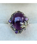 Artisan Crafted Amethyst Dragonfly Wrapped Ring in Sterling Silver 12.00... - £47.14 GBP