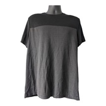 Perry Ellis Men&#39;s Black Grey T-Shirt Size Large Viscose Polyester Blend ... - £14.77 GBP