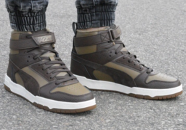 Puma RBD Game WTR 387604 08 Men&#39;s # 9.5 Hight Top Brown Leather Strap Sn... - €52,98 EUR