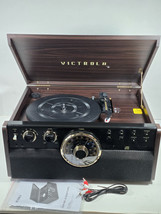 Victrola Empire Signature Bluetooth, FM, CD, Cassette 6-in-1 Record Player - $77.22