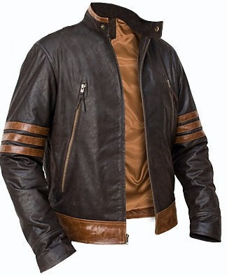 Custom Handmade X-Men Wolverine leather jacket, xmen brown leather jacket 2019