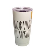 Rae Dunn Morning Pumpkin Beige Halloween Fall 17oz Insulated Coffee Cup ... - £9.29 GBP