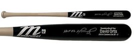 DAVID ORTIZ Autographed &quot;HOF 22&quot; Boston Red Sox Game Model Bat FANATICS - $13,768.88 MXN