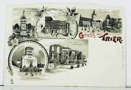 Gruss aus Trier Germany c1890s Old Vignette Postcard J12 - £21.10 GBP