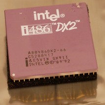 Vintage Intel 486 A80486DX2-66 66 MHz SX911 CPU Tested &amp; Working 27 - £29.37 GBP