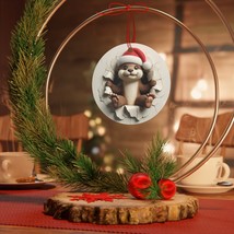 3D Cute Otter Christmas Ornament, Christmas Gift, Holiday Tree Decor - £8.77 GBP