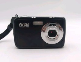 Vivitar ViviCam 7022 7.1MP Digital Camera black NO SD Card TESTED WORKS - £11.37 GBP
