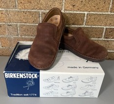 Birkenstock Nashville Shoes Nubuck Brown Leather Loafer sz EU 37 US Women’s 6 - £47.96 GBP