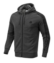 Adidas Essentials French Terry 3-Stripes Hoodie Men&#39;s Jacket Asian Fit IC9837 - £53.16 GBP