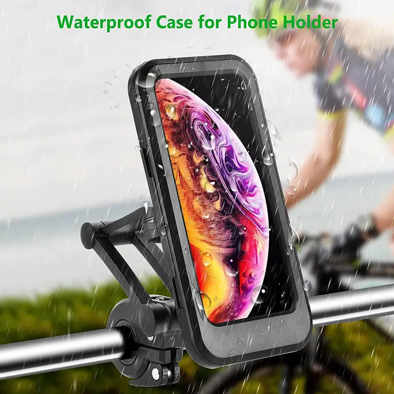 Sporting 360°Rotation Waterproof Bike Phone Mount Cell Phone Holder for Motorcyc - £35.16 GBP