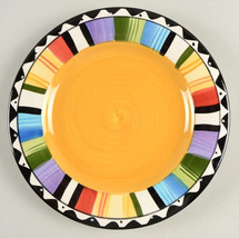 Gibson Designs Fandango Multi-color Salad/Dessert Plate 8&quot;  Made in the China - £10.15 GBP