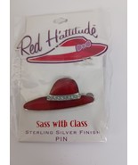 Red Hat Society-Classy Red H&#39;Attitude Enameled Pin - $250.82 MXN