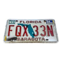 Vintage 1990 Force Florida Sarasota County FL License Plate Original Tag... - £7.66 GBP