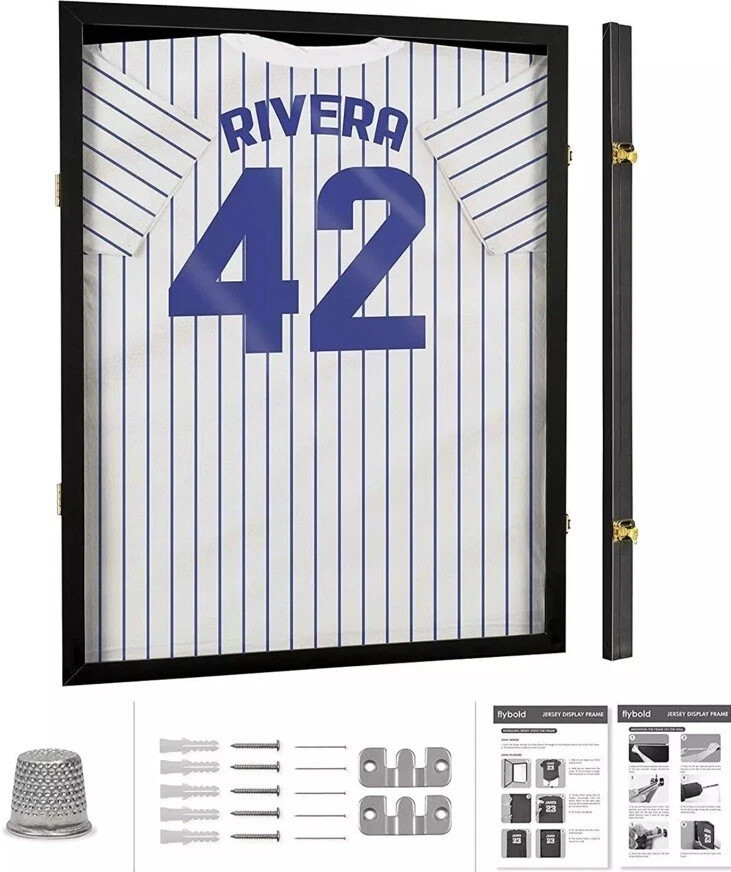 Flybold Football Jersey Display Frame Case Pro UV Protection with Box Lo... - $65.34